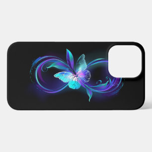 Etui iPhone 13 Pro Max Infinité brillante avec papillon magique