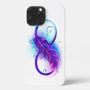 Etui iPhone 13 Pro Max Infinity with purple feather