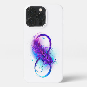 Etui iPhone 13 Pro Infinity with purple feather