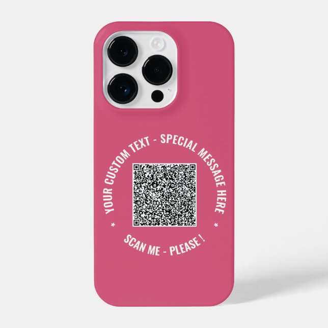Coque iPhone Informations sur l'analyse de code QR Texte et cou (Verso)