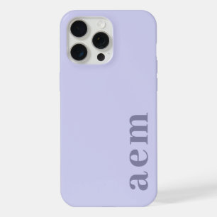 Initiales Monogramme Latéral Heather Bleu Minimali