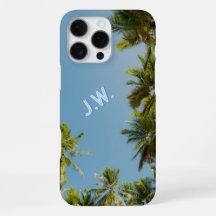 Initiales personnalisées & Palmiers tropicaux