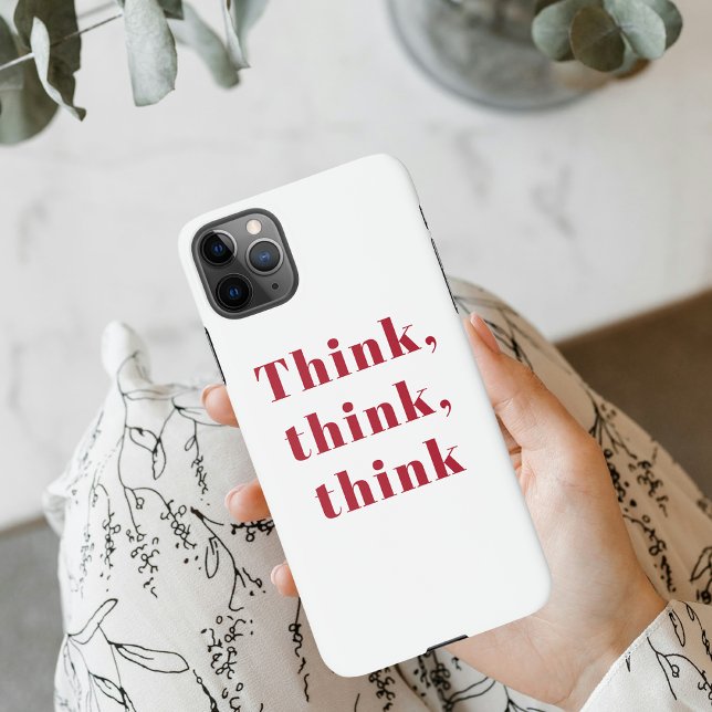 Coque iPhone Inspiration Positive Red Think Think Think Devis d (Créateur téléchargé)