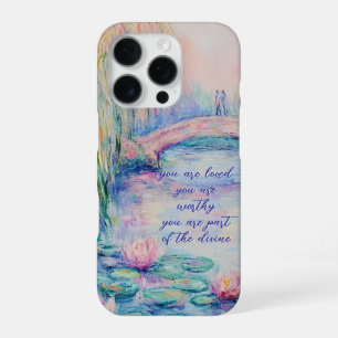 Coque iPhone 16 Pro Inspiré de Monet Vous êtes aimé, digne