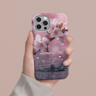 Etui iPhone 13 Invitation Élégante Cerisier Reflet d'Eau