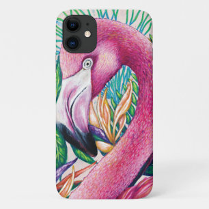 Coque IPhone / IPad Flamant Rose Tropical Mignonne