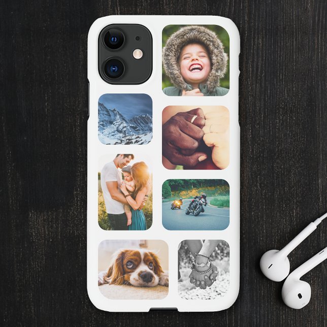 Coque iPhone iPhone11 Photo Collage Modèle Téléphone arrondi (Créateur téléchargé)