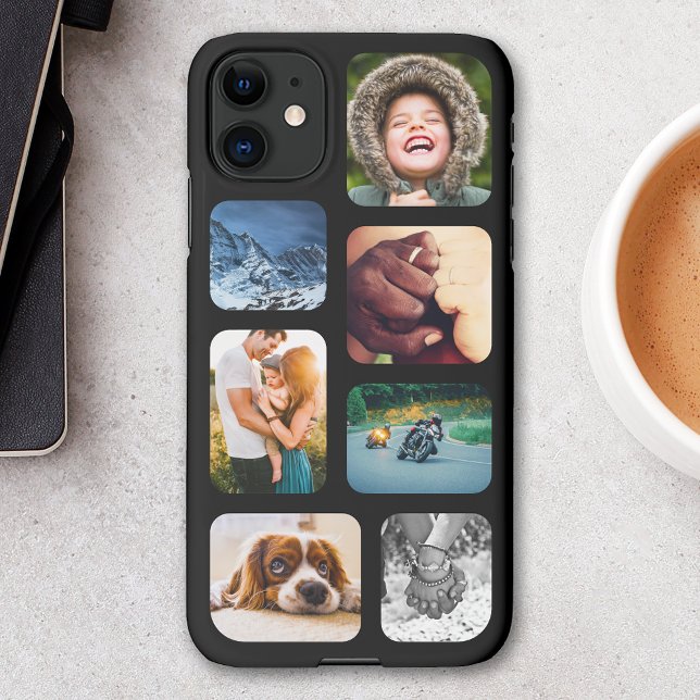 Coque iPhone iPhone11 Photo Collage Modèle Téléphone arrondi (Créateur téléchargé)