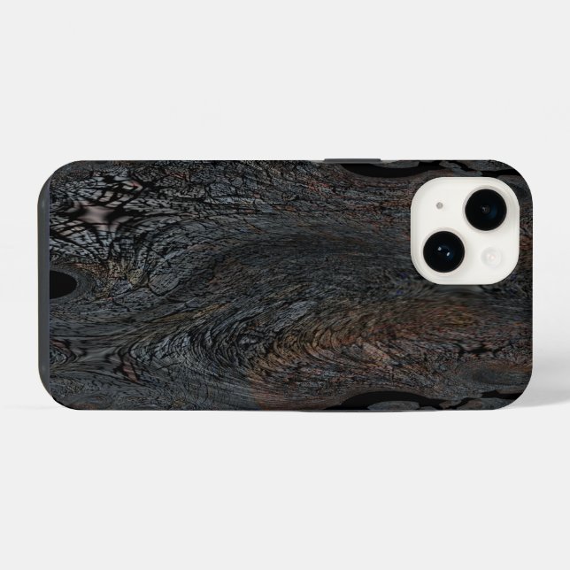 Coque iPhone iPhone 14 Tough Case, Brillante - Dark Spiral (Verso Horizontal)