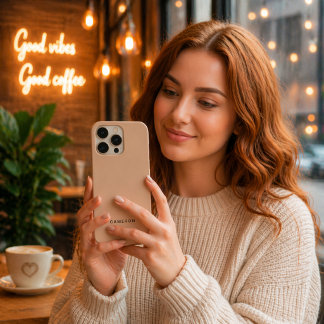 Coque iPhone 16 Pro iPhone 16 Pro beige personnalisé