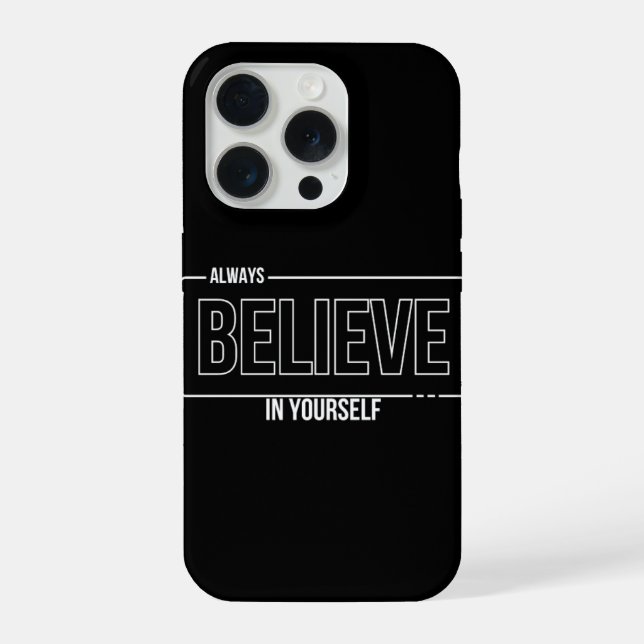 Coque iPhone iphone croire en votre moi iPhone 15 Pro Coque (Verso)
