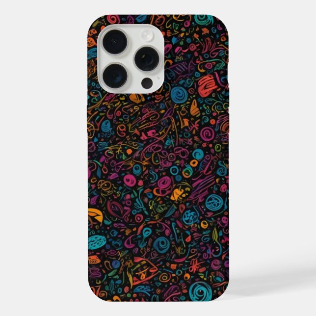 Coque iPhone Iphone Doodles couleur 15 pro max coque (Verso)