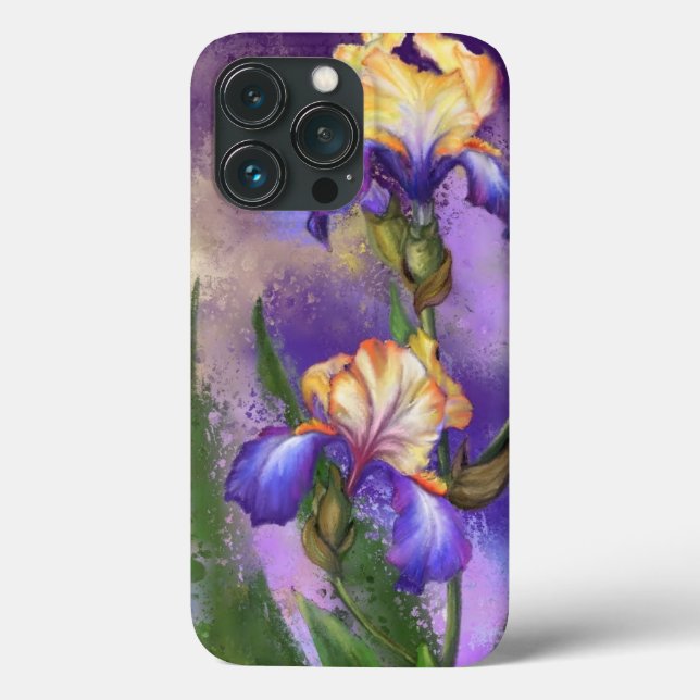 Coque iphone Iris Flowers (Verso)