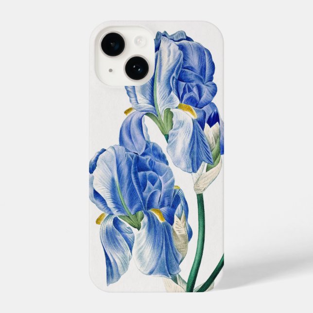 Coque iPhone Irises bleues (Verso)