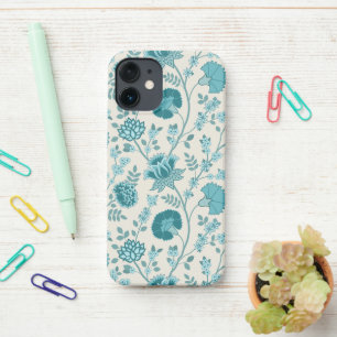 Coque iPhone 12 Mini Jacobean Floral Big Motif Tee sur Crème