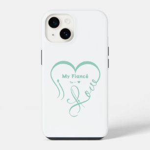 Coque Pour iPhone 14 J'aime mon fiancé • Vous = ♥ 🫳🏻💍