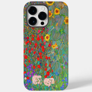 Coque Pour Pour iPhone 14 Pro Max Jardin de ferme avec tournesols de Gustav Klimt