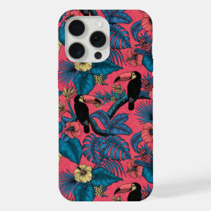 Jardin de toucan en rouge et bleu