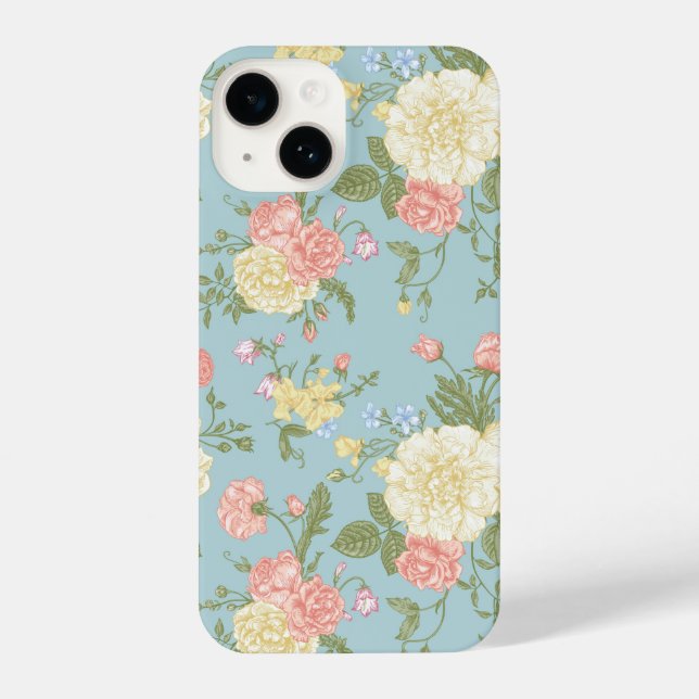 Coque iPhone Jardin Peony motif floral (Verso)