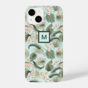 Coque Pour iPhone 14 Jardin tropical Motif orchidée et palmier