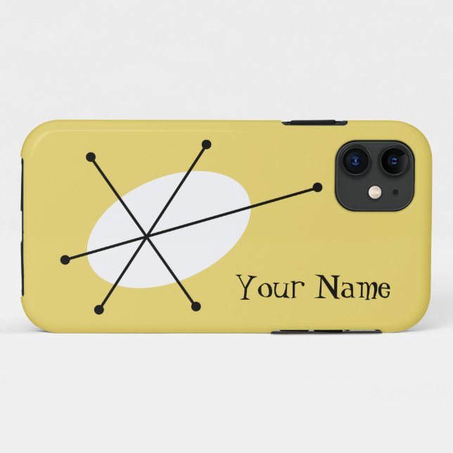 Coque iphone Jaune Dazzle 'Your Name' (Dos (Horizontal))
