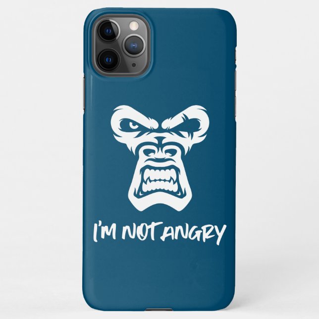 Coque iPhone Je ne suis pas en colère, le singe (Dos)