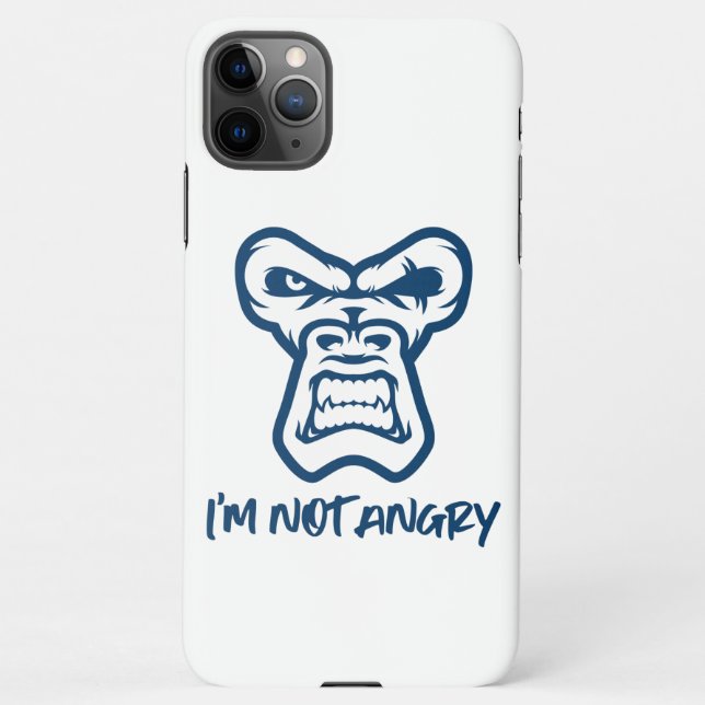 Coque iPhone Je ne suis pas en colère - Le singe (Dos)