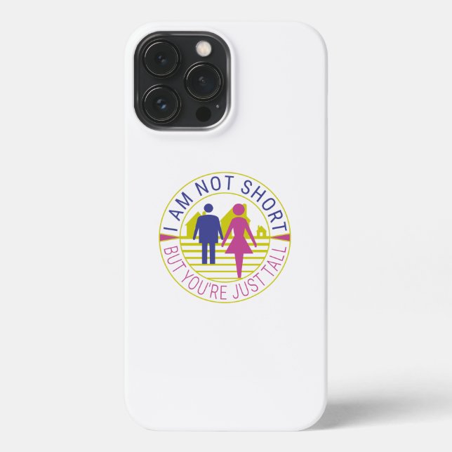 Coque iPhone Je ne suis pas petit mais tu es juste grand. (Verso)