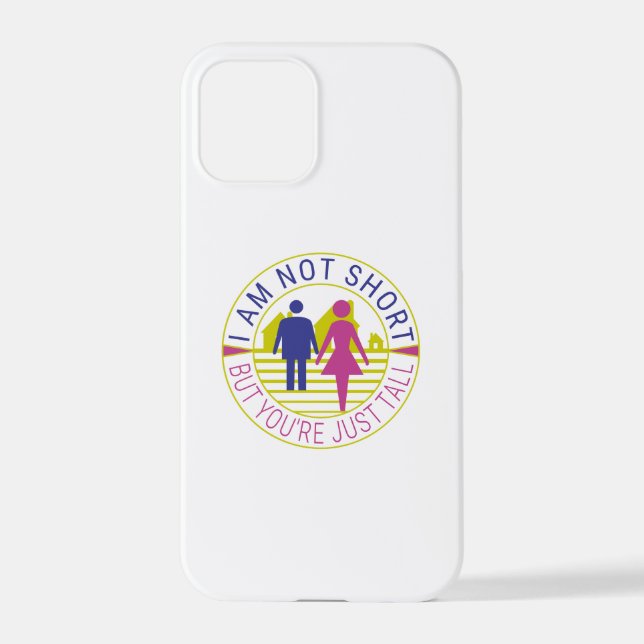 Coque iPhone Je ne suis pas petit mais tu es juste grand. (Verso)