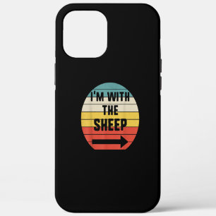 Coque iPhone 12 Pro Max Je suis avec les moutons Cadeau de couple assort