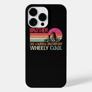 Coque Pour Pour iPhone 14 Pro Max Je suis Biker Brother Fête des pères Wheely Glaciè