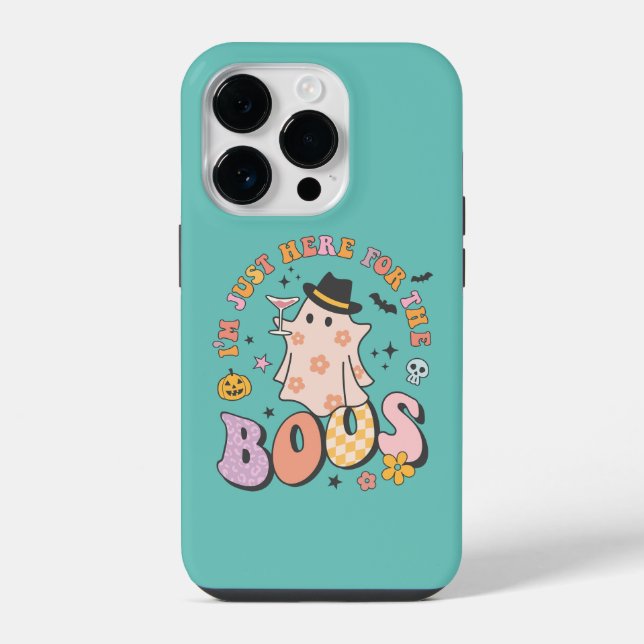 Coque iPhone Je suis juste ici pour le Boos, Retro Super Hallow (Verso)