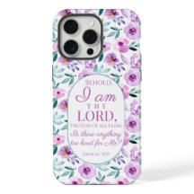 Jérémie 32:27 avec fond de fleurs violettes