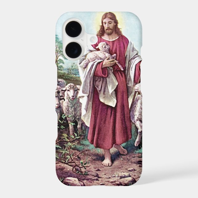 Coque iPhone Jésus, le Bon Pasteur (Verso)