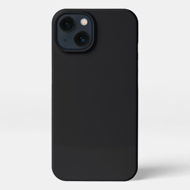 Coque iPhone Jet noir couleur solide (Verso)