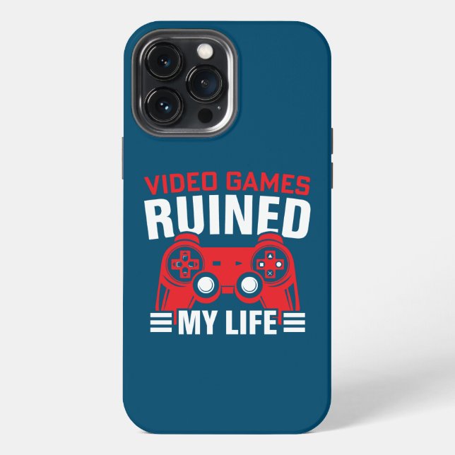 Coque iPhone Jeux Vidéos J'ai ruiné ma vie, la vie des joueurs (Verso)