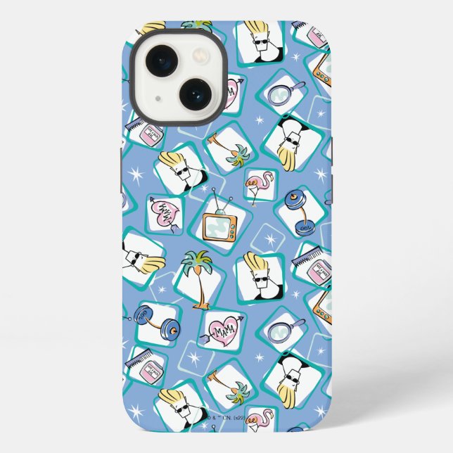 Coque iPhone Johnny Bravo Icon Pattern (Verso)