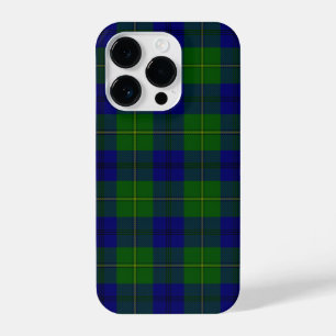 Coque Pour iPhone 14 Plus Johnstone tartan bleu vert plaid