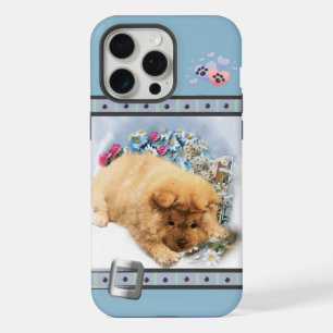 Joli Art Moderne de Chien Chow Chow Bleu Mignon