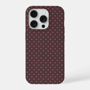 Joli motif à pois marron et rose Bohème