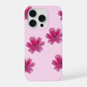 Joli motif floral esthétique pastel pour iPhone 15