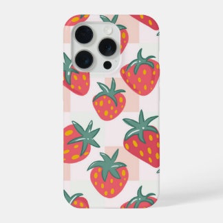 Joli motif pastel à la fraise – Gingham doux