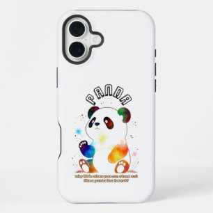 Coque iPhone 16 Plus Joli panda blanc