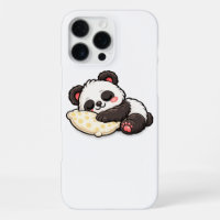 Joli panda endormi avec un oreiller