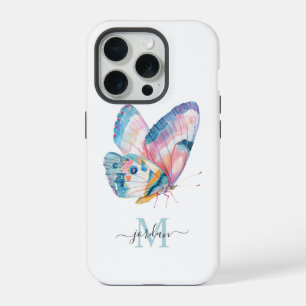 Joli Papillon Aquarelle avec Votre Monogramme