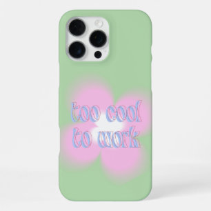 Coque iPhone 16 Pro Max Joli Rétro Pastel Y2K Esthétique “Trop Cool Pour T