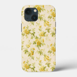 Etui iPhone 13 Mini Jolie florale jaune doré de ferme