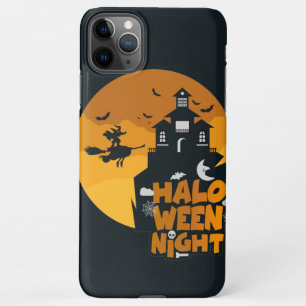 Coque iPhone 11Pro Max Jolie Sorcière Volant Broom contre la pleine lune