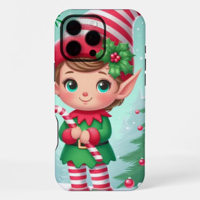 Coque iPhone Jolies elfes de Noël (Verso)