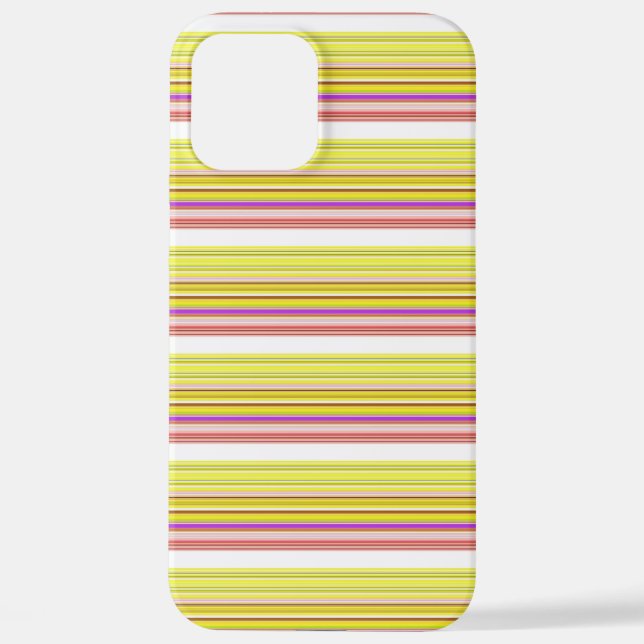 Coque iPhone Jolies rayures blanches jaunes (Verso)
